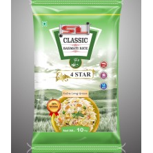 SL Classic 4 STAR Basmati Rice | 100% Natural | Aged & Aromatic | Affordable Basmati Rice | Biryani Pulao Rice Chawal For Daily Cooking | 10kg Green Pack