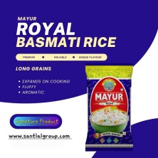 Mayur ROYAL 1 KG Basmati Rice|PESTICIDE FREE|1121 Rice|Extra long(XXL)| Full-length Rice|Most Premium,Naturally Aged Rice|Rich Aroma|Royal Blue Pack